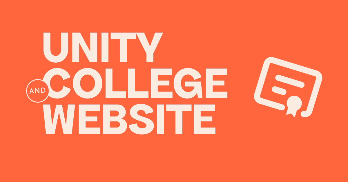 Screenshot of Unity College Website